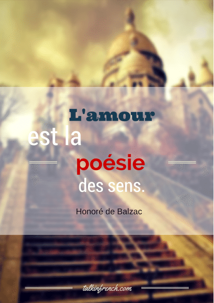 L'amour est la poésie des sens