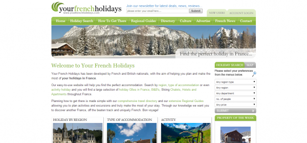 French Holidays Luxury Villas France Self Catering Accommodation France Holiday Gites in France Skiing Chalet France Your French Holidays