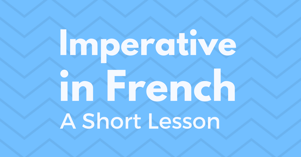 imperative in french 1