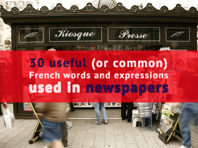 word expressions french newspapers