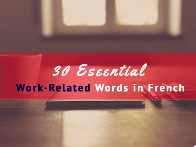 french work related jobs words