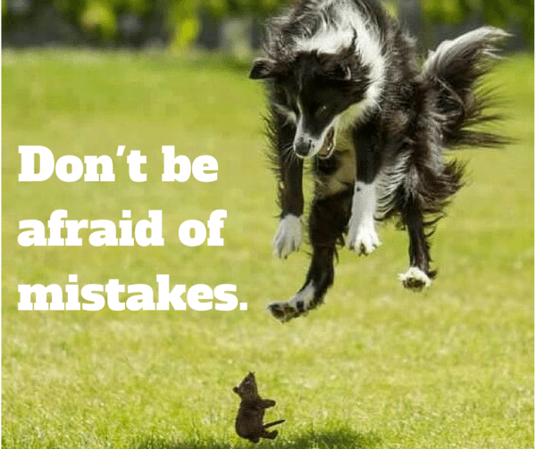 Dont be afraid of mistakes