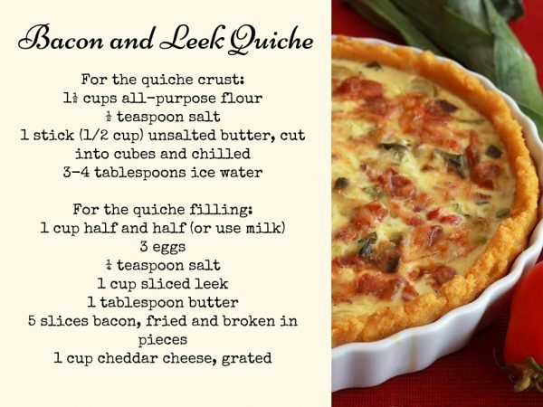 Bacon and Leek Quiche