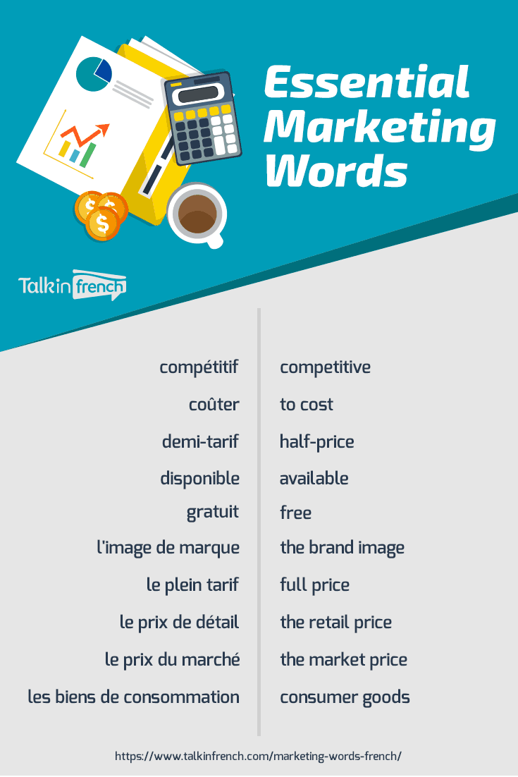 French marketing words