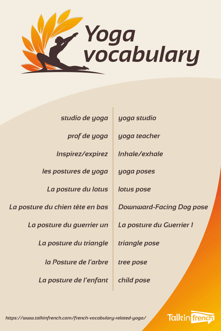 French yoga vocabulary