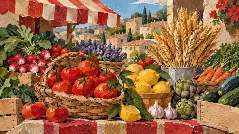 Fruits, vegetables and grains in French (+ PDF)